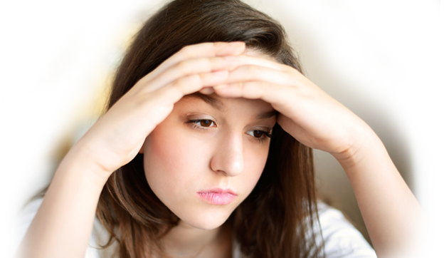 Concerned young woman